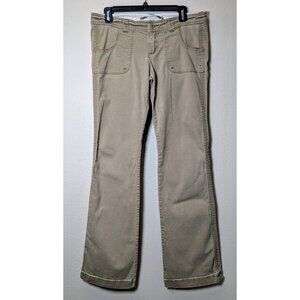 Womens Vintage Y2K Hollister Flare Pants Low Rise Brown Tan Surf Skater Size 7L